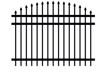 Castle Style Aluminum Fence